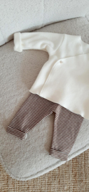 WRAPPED VEST COTTON FLEECE OFFWHITE