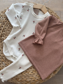 RUFFLE TEE RIB | rosé