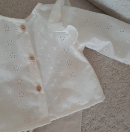 BLOUSE BRODERIE BRIGHT WHITE