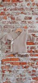 WRAPPED VEST COTTON FLEECE BEIGE