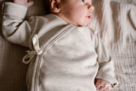WRAPPED VEST RIB BEIGE