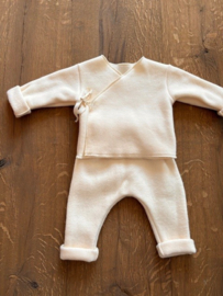 COTTON FLEECE WRAPPED VEST blush pink