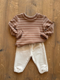 RIB TEE hazelnut beige stripes