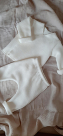 WRAPPED VEST COTTON FLEECE OFFWHITE