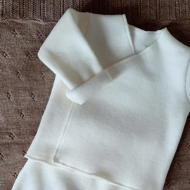 WRAPPED VEST COTTON FLEECE OFFWHITE