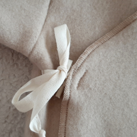WRAPPED VEST COTTON FLEECE BEIGE
