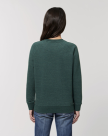 Heather Snow mountain green sweater for her