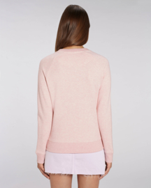 Cream Heather PInk sweater for her