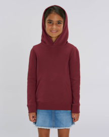 Burgundy hooded sweater for the little one
