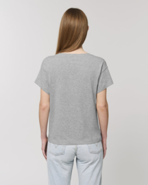 Heather grey loose capsule tee for her