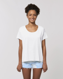 White loose capsule tee for her