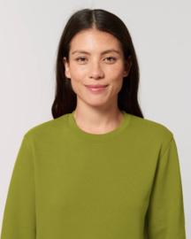 Moss Green Uniseks Sweater met ronde hals