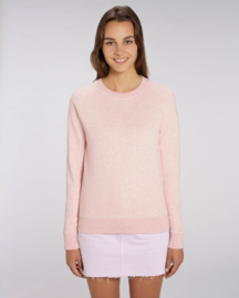 Cream Heather PInk sweater for her