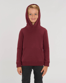 Burgundy hooded sweater for the little one