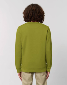 Moss Green Uniseks Sweater met ronde hals