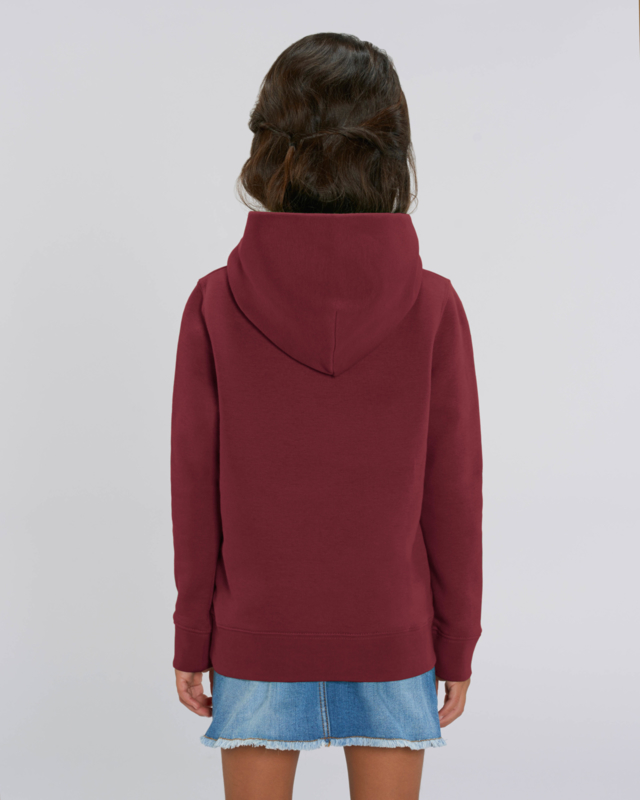 Burgundy hooded sweater for the little one