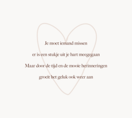 Je moet iemand missen