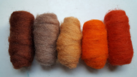 Gekaarde wol assorti herfst (nr 722)