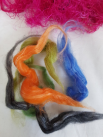 Gerecyclede zijdevezels en merino met moerbeizijde 15 g (mn6)