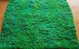 Gerecyclede sarizijde, gekaard, groen, vanaf