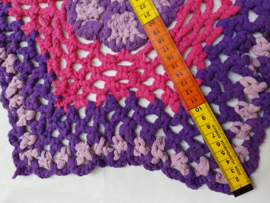 Kleed, gerecyclede textiel, paars/ roze/violet
