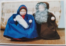 Ansichtkaart kerstkaart Maria, Jozef, Jezus