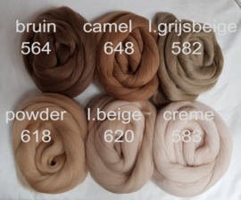 Eur. merino, 'CAMEL', lichtbruin (648) vanaf