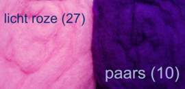 Gekaarde merino Nw-Zeeland LICHT ROZE (27)