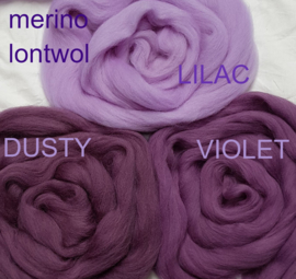 Eur. merino, 'LILAC' lila (658) vanaf