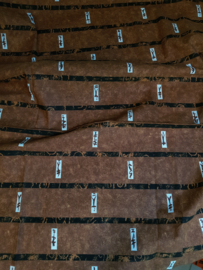 Katoen, bruin, zwart, wit 240x95 cm (BZW)