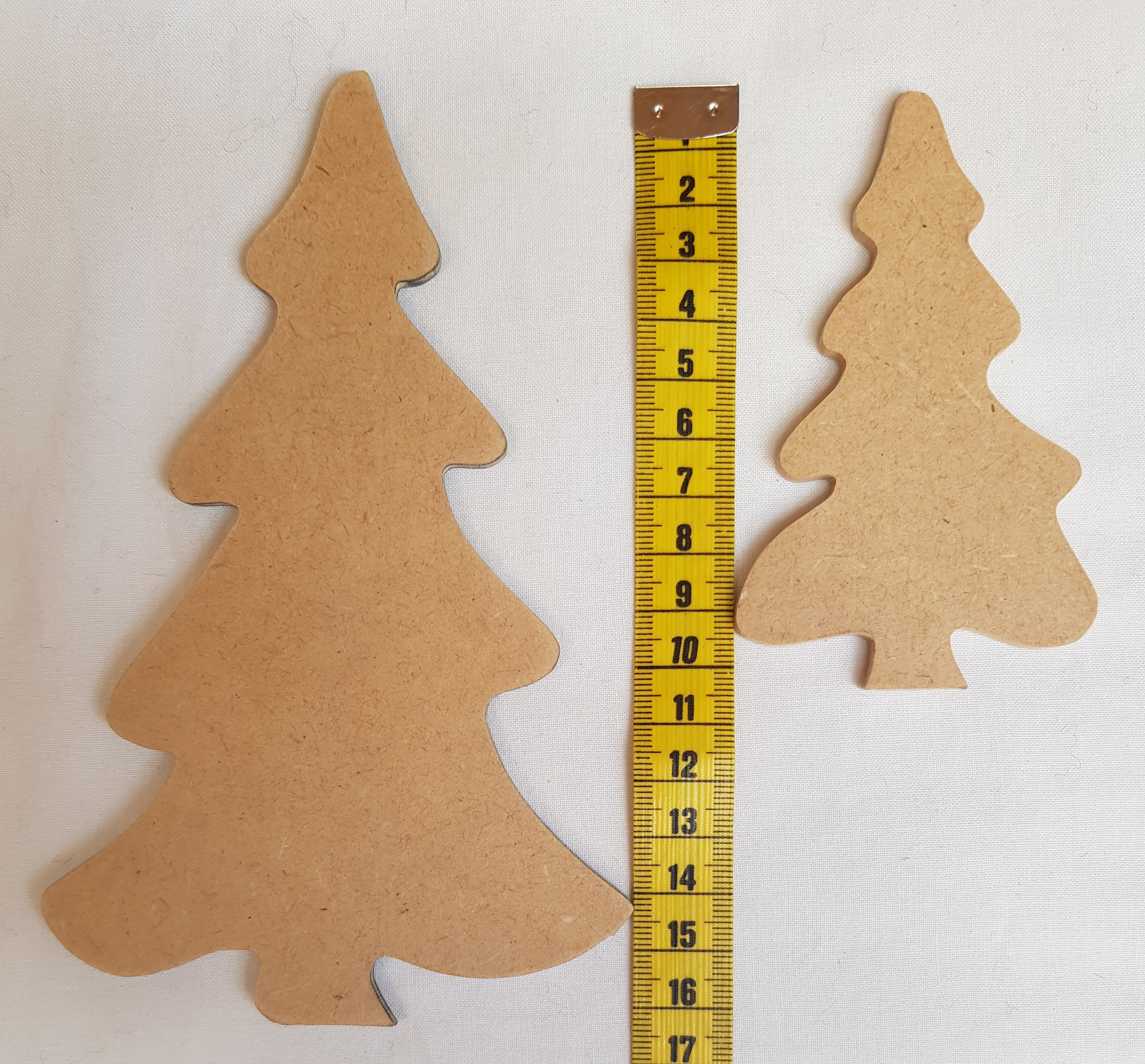MDF dennenboompjes kerstboom 2 stuks (kbg)