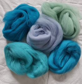 Kleursetje TURQUOISE EN BLAUW, 50 gram