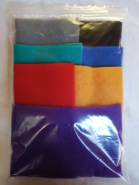 Dun naaldviltpakket assorti 7 kleuren