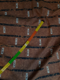Katoen, bruin, zwart, wit 240x95 cm (BZW)