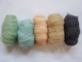 Gekaarde wol assorti rust (nr 734)