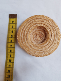 Hoedje strohoedje 8 cm, bovenkant plat