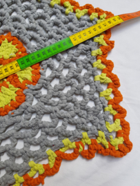 Kleed, gerecyclede textiel, lgrn/grijs/ oranje
