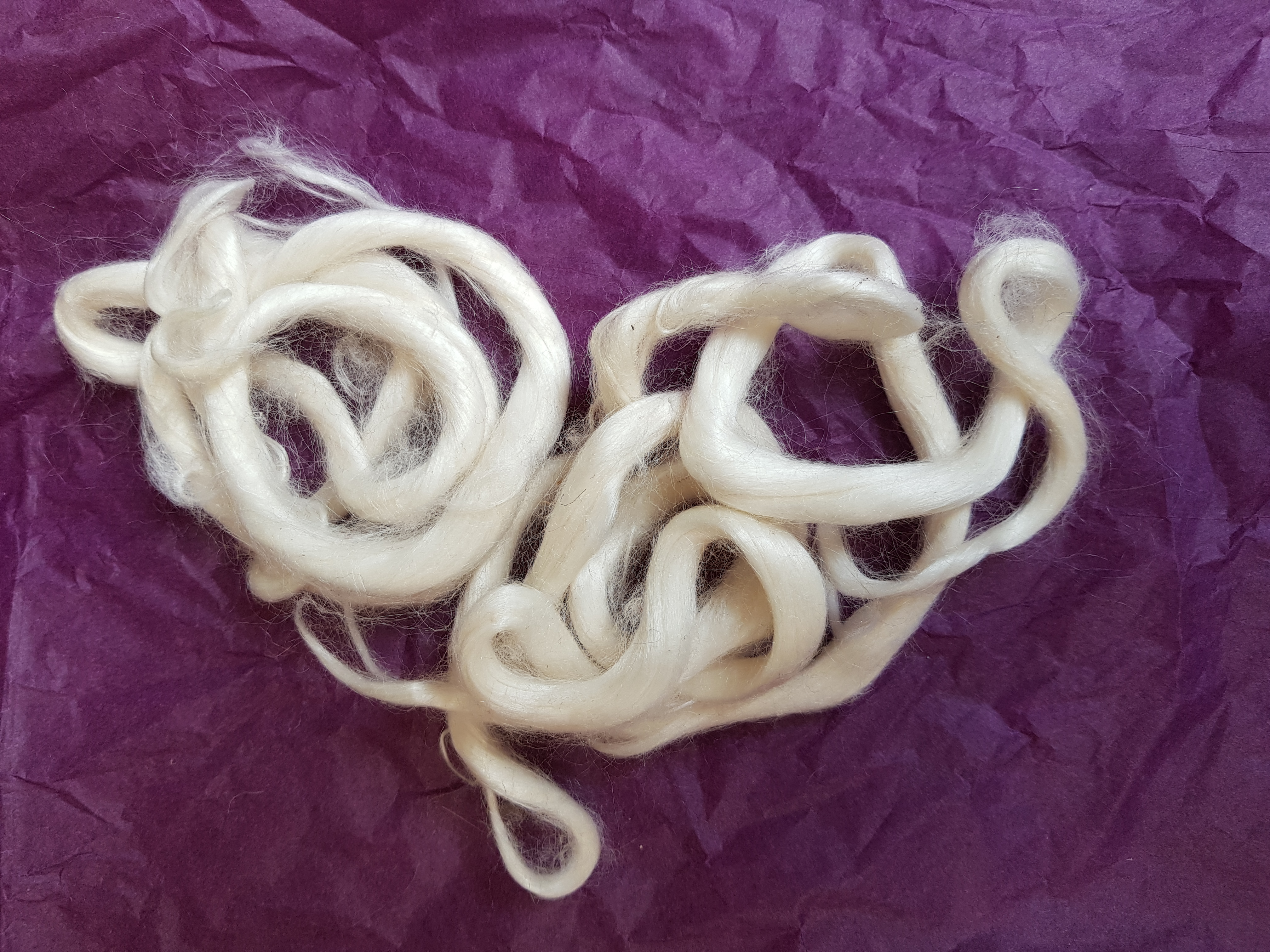Zijdevezels, cremewit, 15 gram