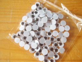 Opplakbare wiebeloogjes 7 mm,  per 100 stuks