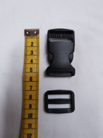Clipsluiting, kliksluiting, klikgesp 50 x 30 mm