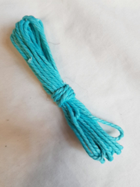 Wax touw, aquamarijn