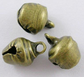 Belletjes boho stijl, SMALL, 8x10 mm, vanaf 10 stuks