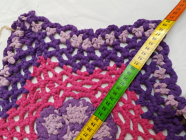 Kleed, gerecyclede textiel, paars/ roze/violet