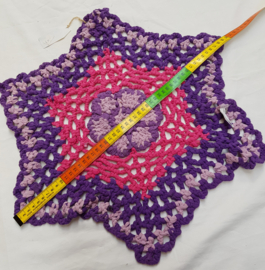 Kleed, gerecyclede textiel, paars/ roze/violet