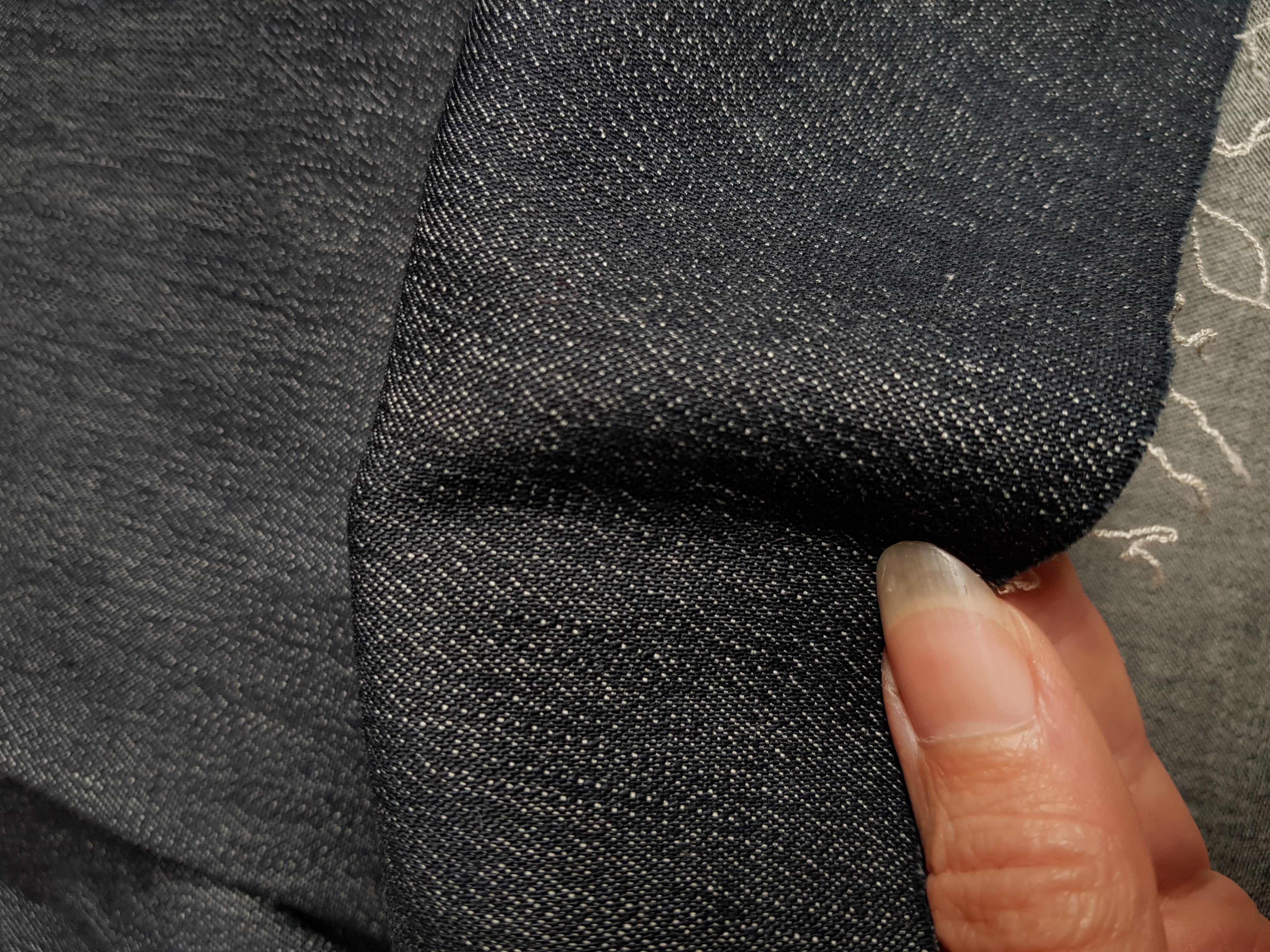 jeans antraciet zwart wit (JJK) max 4,5 meter, vanaf