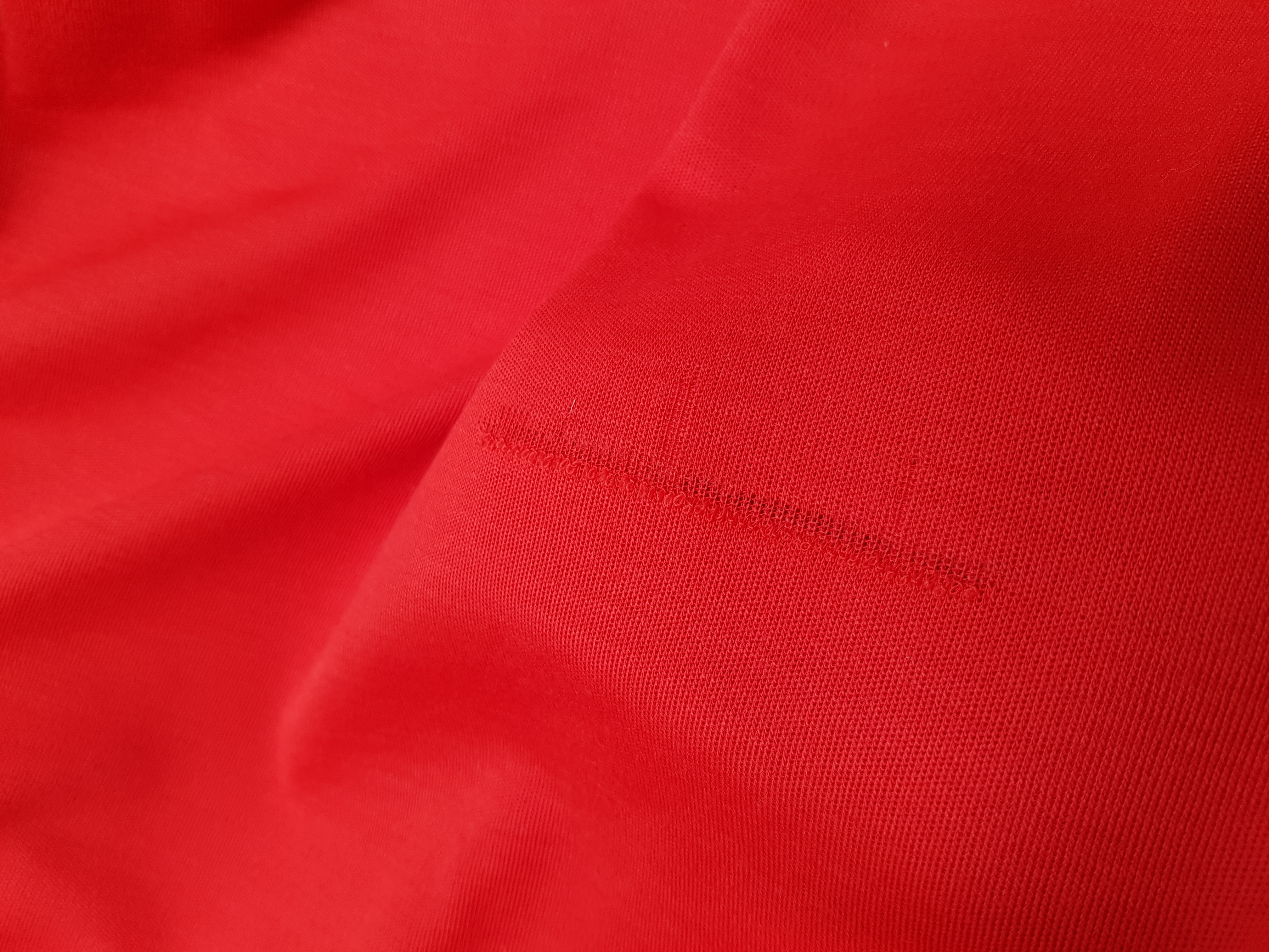 Zacht rood, katoen tricot (ZPD)