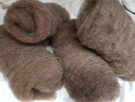 Vulwol, basiswol licht gemeleerd bruin/grijsbruin ca 50 g