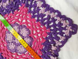 Kleed, gerecyclede textiel, paars/ roze/violet