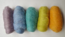 Gekaarde wol assorti zachte pastels (nr 636)