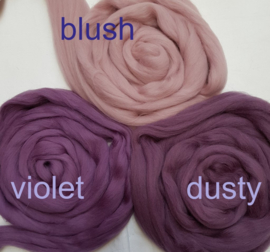 Eur. merino, 'DUSTY' violet (614) vanaf